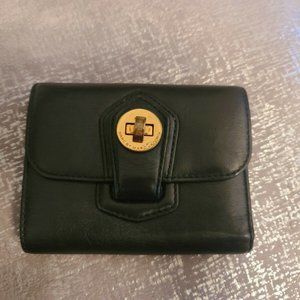 Marc Jacobs Black Leather Tri-Fold Wallet
